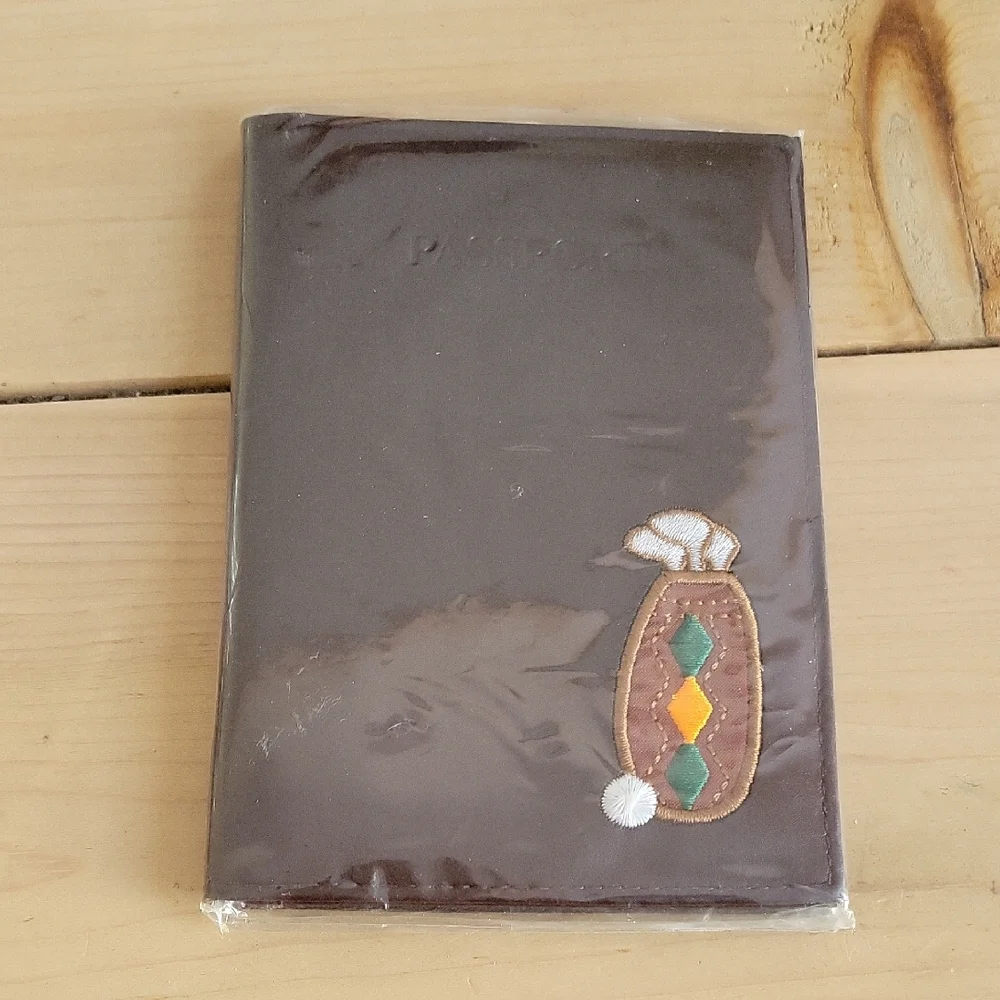 Brown Golf Passport Wallet/Organizer by Russ Berrie